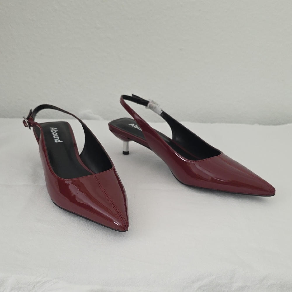 Abound Burgundy Slingback Heels